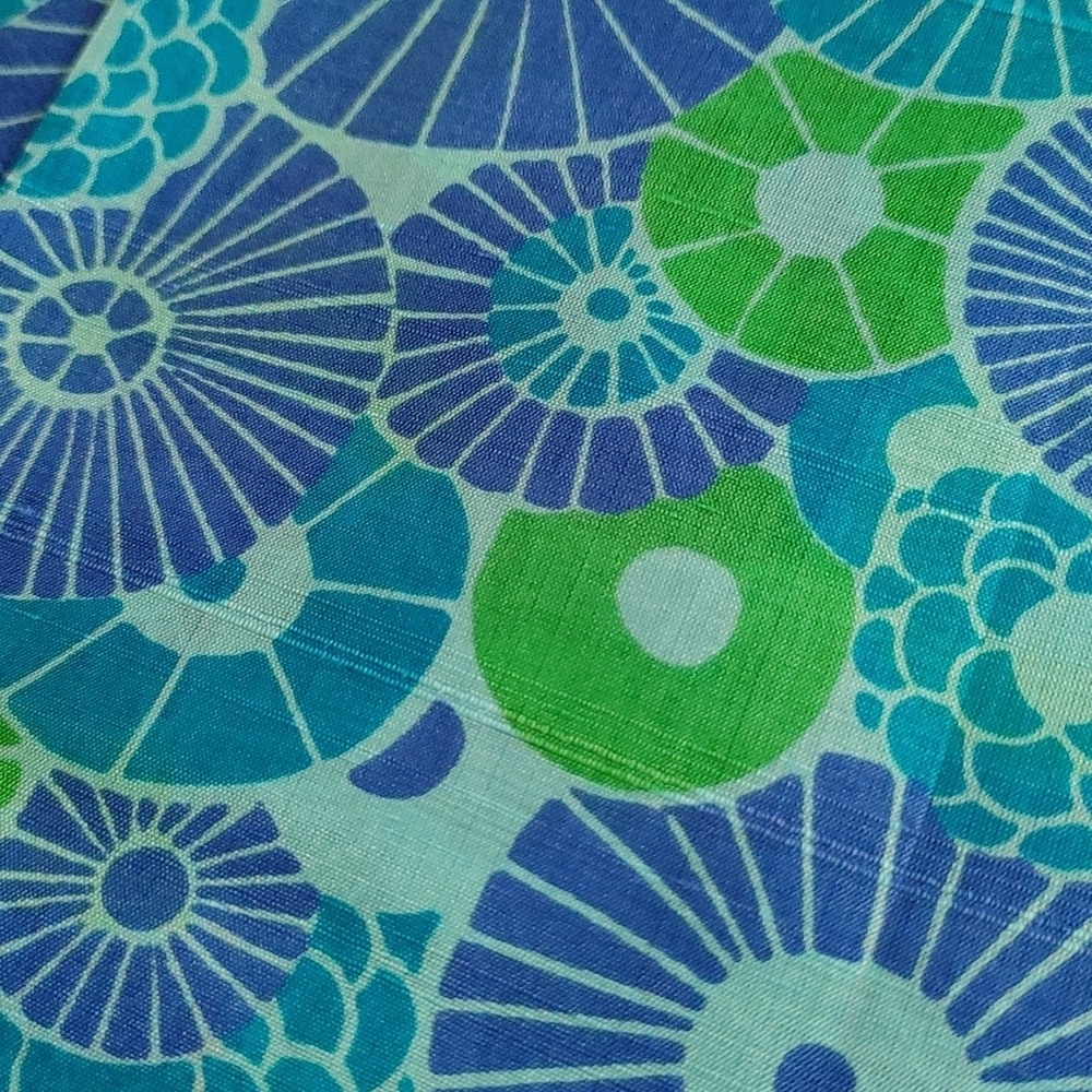 VTG Silk Ray Strauss Blue & Green Scarf